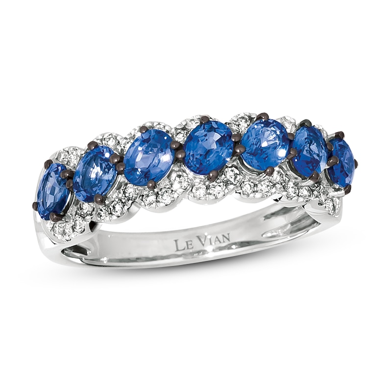 Le Vian Sapphire Ring 1/4 ct tw Diamonds Vanilla Gold Plated