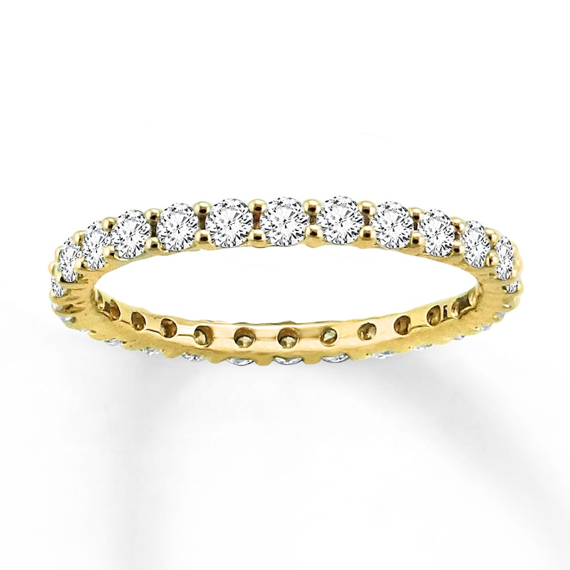 Diamond Eternity Ring 1 ct tw Round-cut Yellow Gold Plated