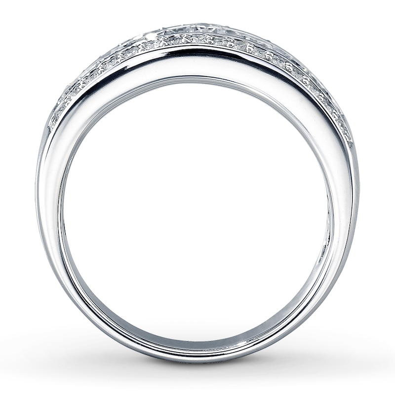 Diamond Ring 1 ct tw White Gold Plated