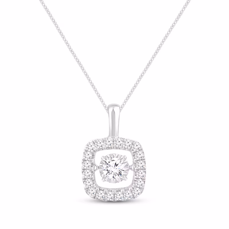 Unstoppable Love Necklace 1/2 ct tw 10K White Gold 19"