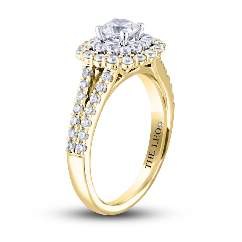 THE LEO Diamond Engagement Ring 1 ct tw Round-cut Two-Tone Gold Plated