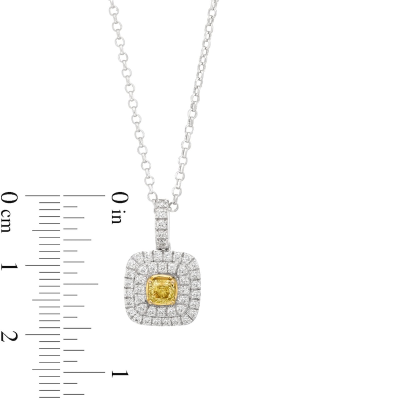 Le Vian Sunny Yellow Diamond Necklace 1/2 ct tw Two-Tone Gold Plated