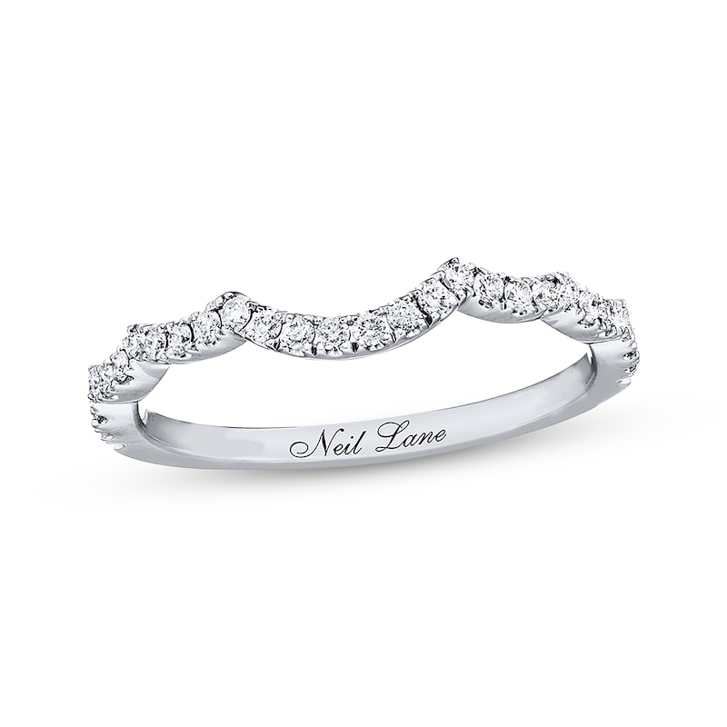 Neil Lane Wedding Band 1/5 ct tw Diamonds White Gold Plated