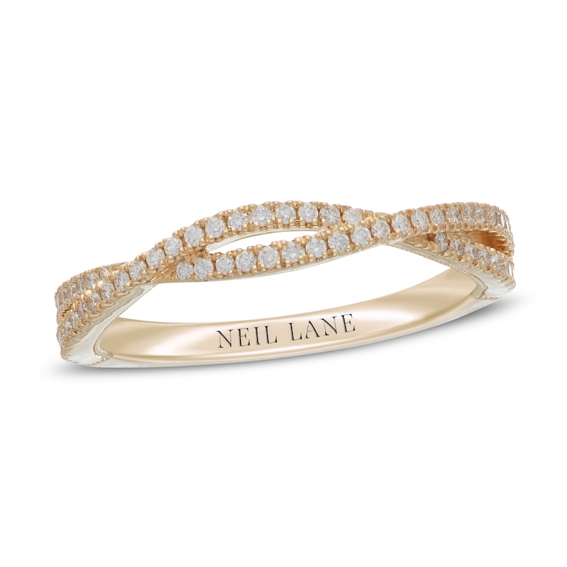 Neil Lane Diamond Wedding Band 1/4 ct tw Yellow Gold Plated