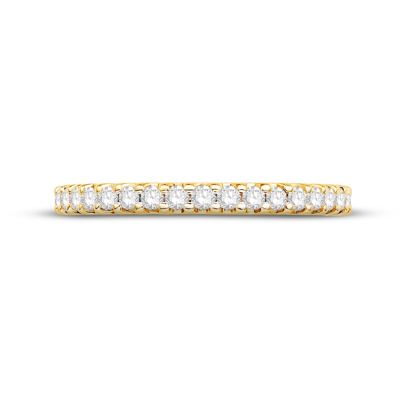 Diamond Eternity Ring 1/2 ct tw Round-cut Yellow Gold Plated