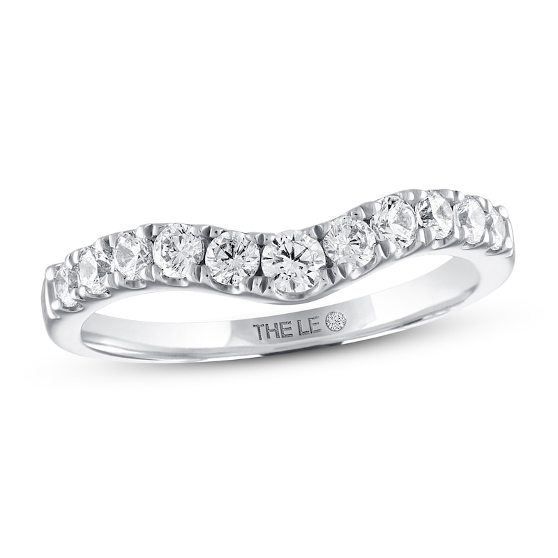 THE LEO Diamond Contour Anniversary Ring 1/2 ct tw Round-cut White Gold Plated
