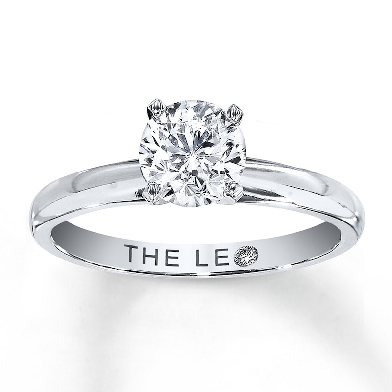 THE LEO Diamond Artisan Ring 1 ct tw Round-cut White Gold Plated