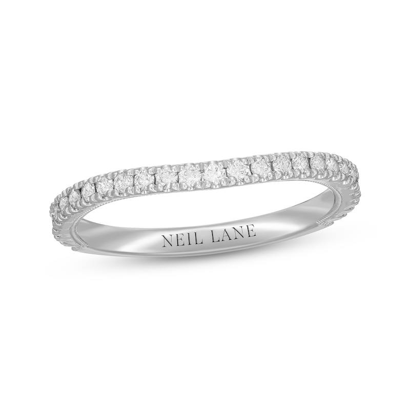 Neil Lane Diamond Wedding Band 1/3 ct tw Round-cut White Gold Plated