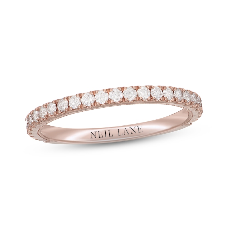Neil Lane Diamond Wedding Band 3/8 ct tw Round-cut Rose Gold Plated