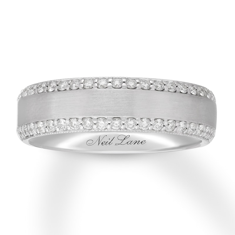 Neil Lane Men's Diamond Wedding Band 1/2 ct tw White Gold Plated
