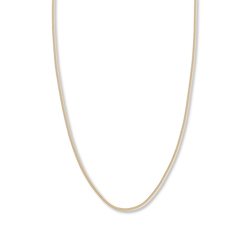 Hollow Snake Chain Yellow Gold Plated 24"