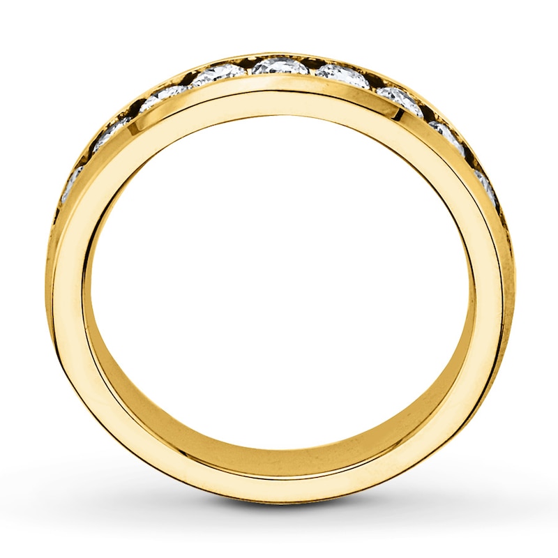 Diamond Anniversary Band 1 ct tw Round-cut Yellow Gold Plated