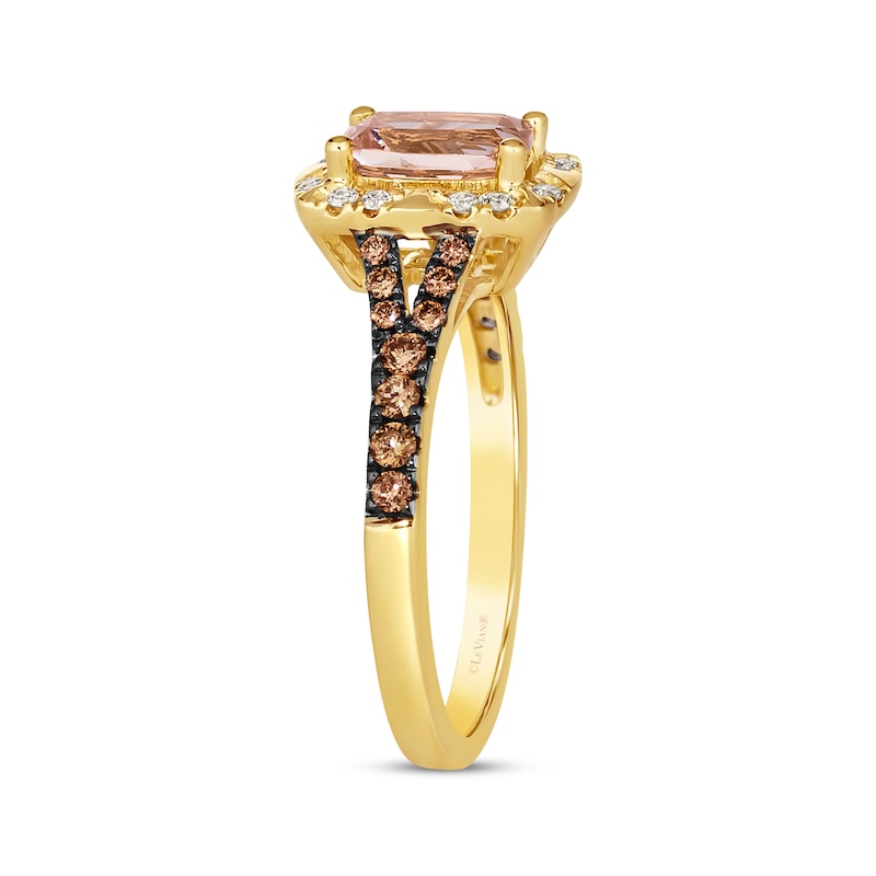 Le Vian Cushion-Cut Morganite & Diamond Ring 1/3 ct tw Honey Gold Plated