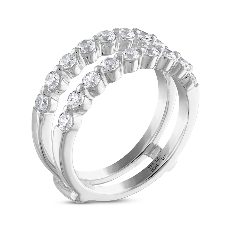 THE LEO Ideal-Cut Diamond Enhancer Ring 1 ct tw White Gold Plated