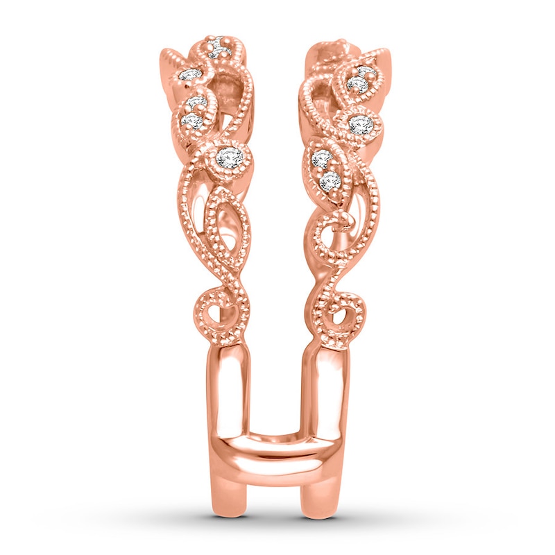 Diamond Enhancer Ring 1/6 ct tw Rose Gold Plated