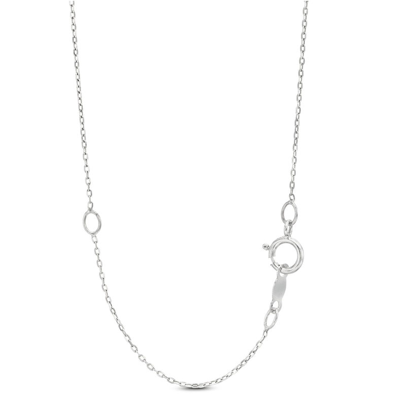Diamond Three-Stone Necklace 1/2 ct tw Round-cut White Gold Plated 18"
