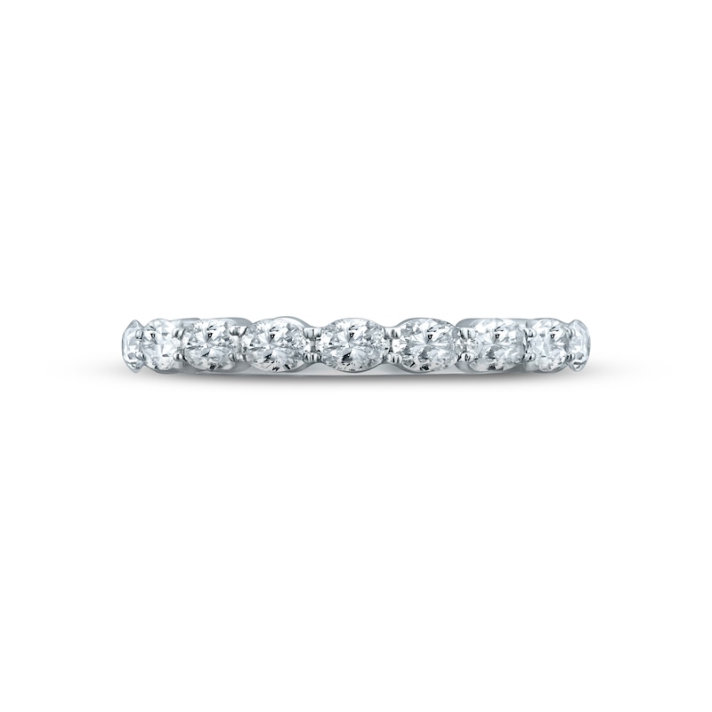 Monique Lhuillier Bliss Diamond Wedding Band 1 ct tw Oval & Round-cut White Gold Plated