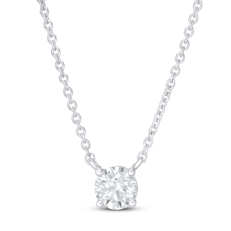 Lab-Created Diamonds by Necklace 1/2 ct tw White Gold Plated 18"