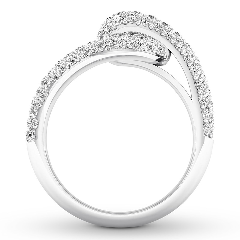 Love + Be Loved Diamond Ring 1-1/2 ct tw White Gold Plated
