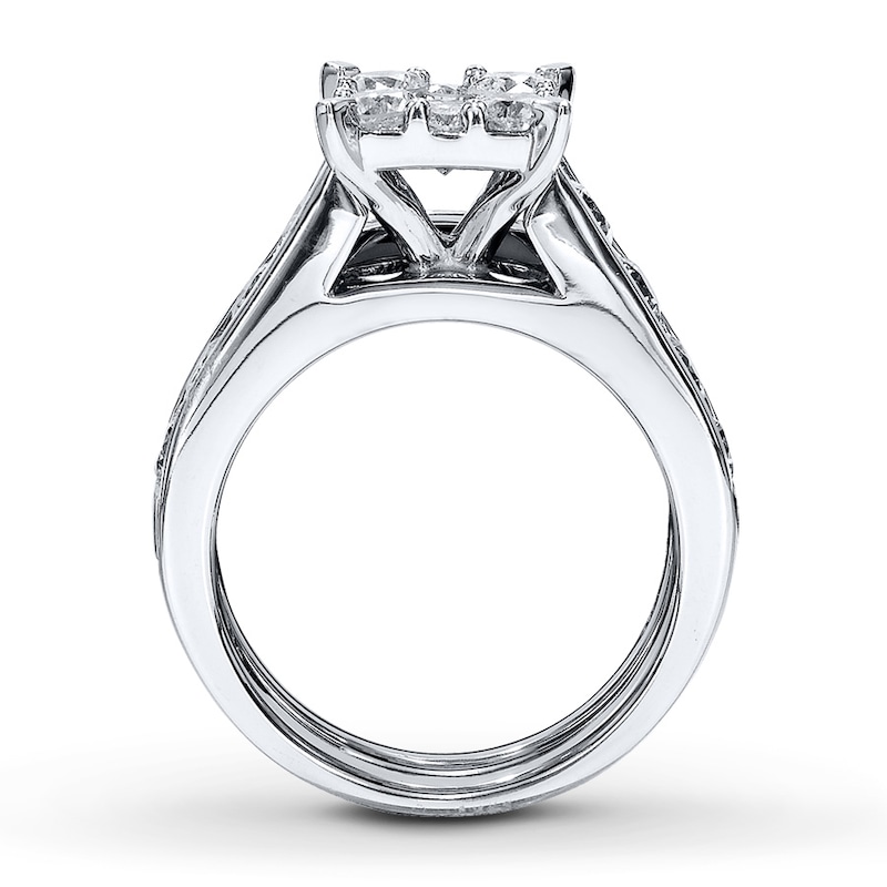 Diamond Ring 2 ct tw Round-cut White Gold Plated