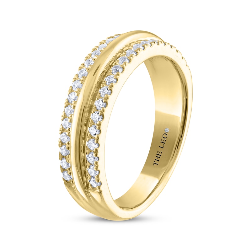 THE LEO Diamond Anniversary Band 3/8 ct tw Yellow Gold Plated
