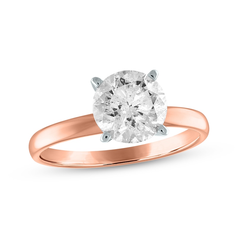 Diamond Solitaire Engagement Ring 1-1/2 ct tw Round-Cut Rose Gold Plated
