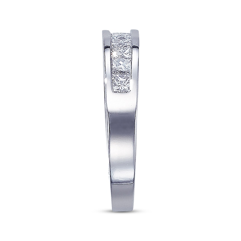 Diamond Anniversary Band 1 ct tw Princess-cut White Gold Plated