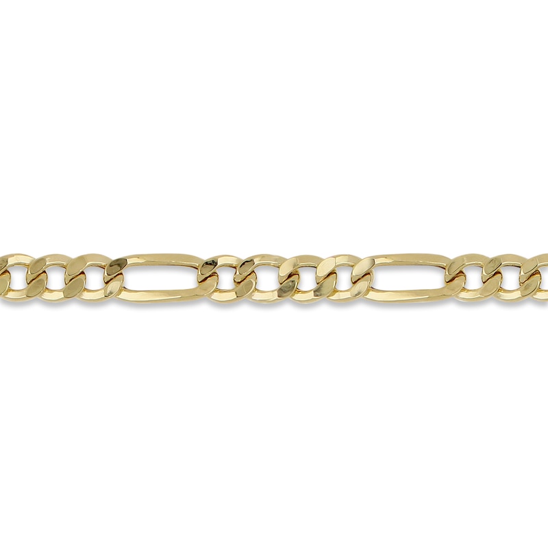 Hollow Figaro Chain Necklace Yellow Gold Plated 24"