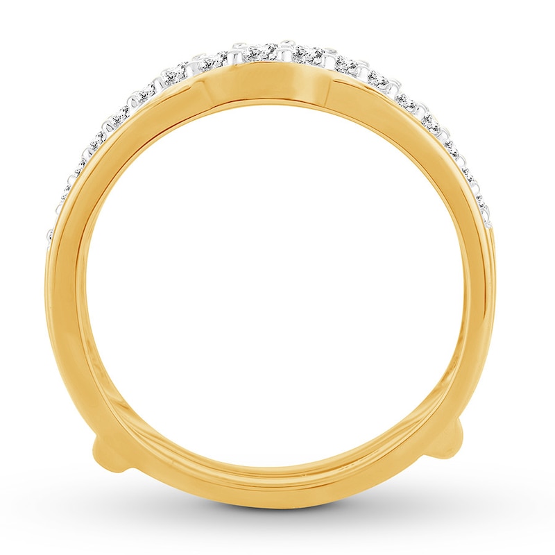 Diamond Enhancer Ring 1/2 ct tw Round-cut Yellow Gold Plated