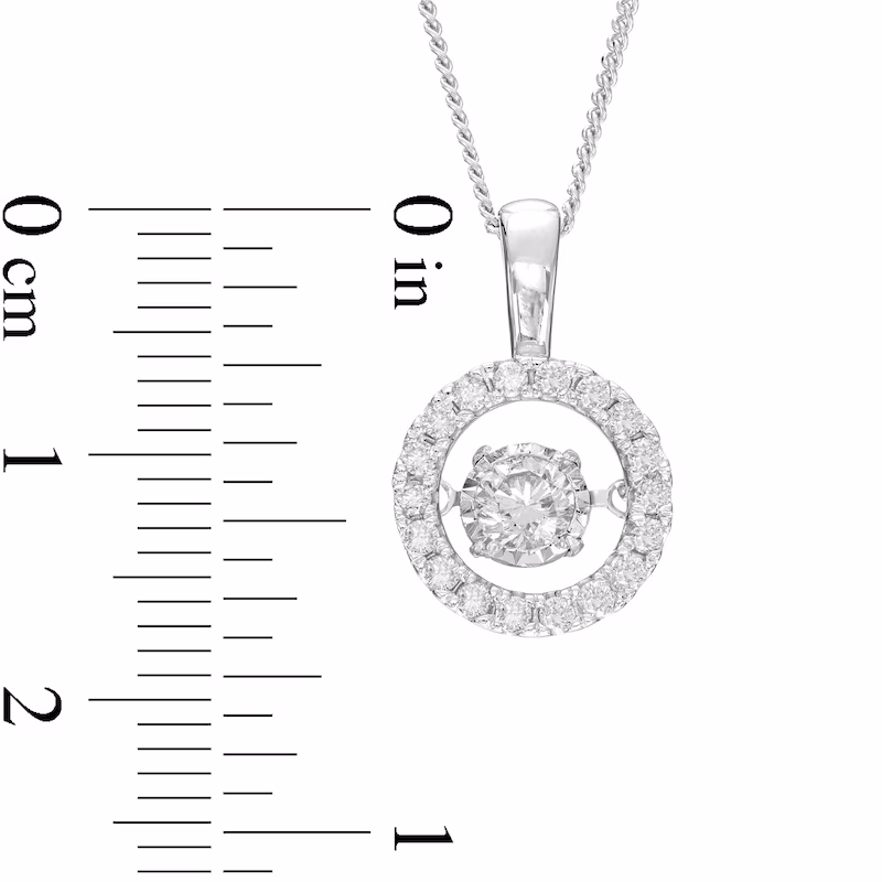 Unstoppable Love Necklace 1/2 ct tw 10K White Gold 19"