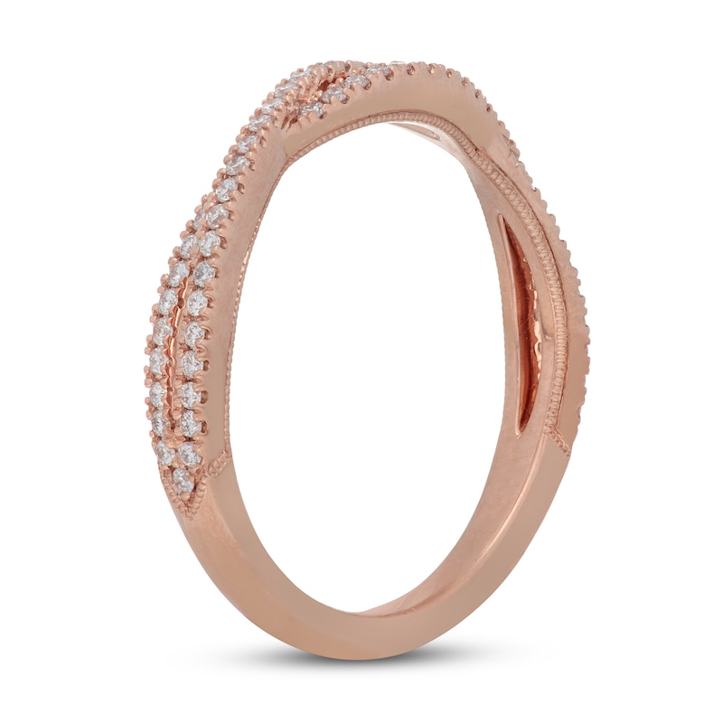 Neil Lane Diamond Wedding Band 1/4 ct tw Rose Gold Plated