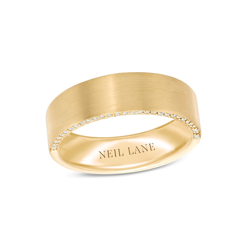 Neil Lane Men's Diamond Wedding Band 1/5 ct tw Yellow Gold Plated