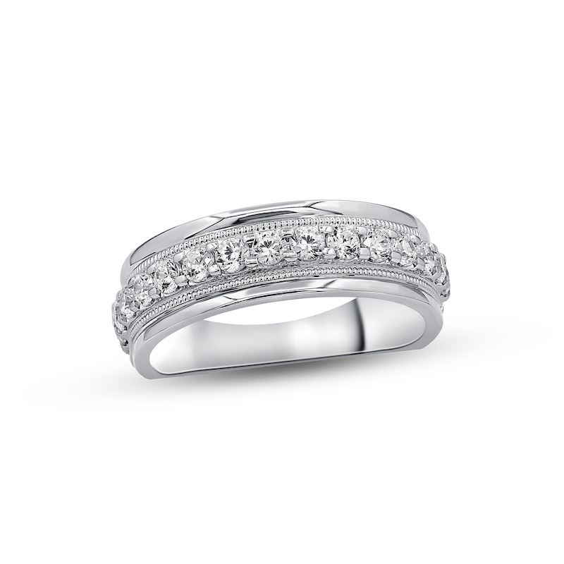 Men's Diamond Wedding Ring 1 ct tw White Gold Plated