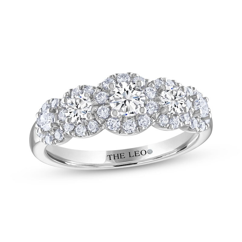 THE LEO Diamond Round-Cut Anniversary Band 1 ct tw White Gold Plated