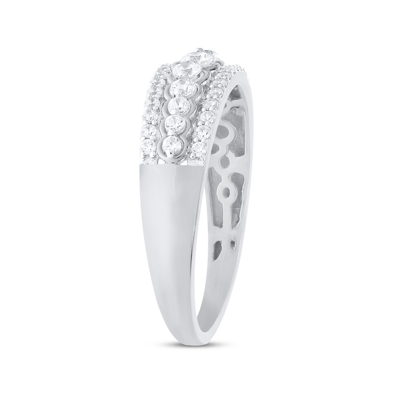 Diamond Anniversary Band 1/2 ct tw White Gold Plated