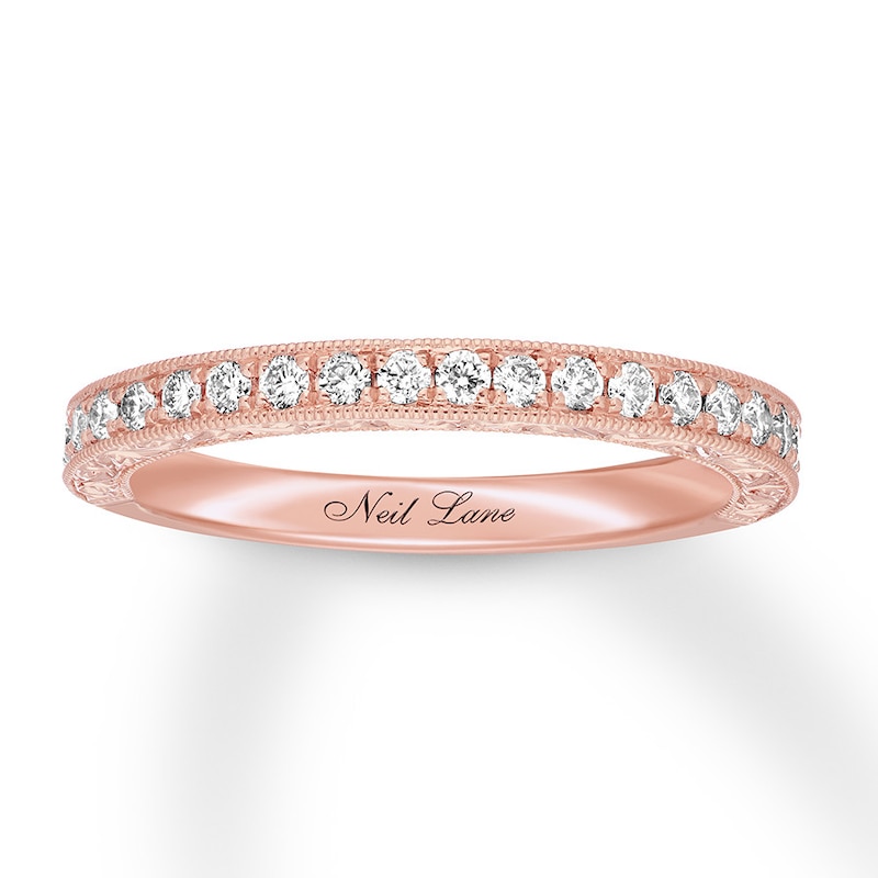 Neil Lane Bridal Wedding Band 1/3 ct tw Diamonds Rose Gold Plated