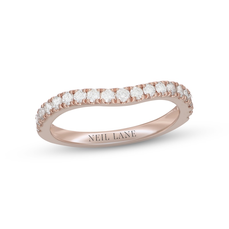 Neil Lane Diamond Wedding Band 1/2 ct tw Round Rose Gold Plated