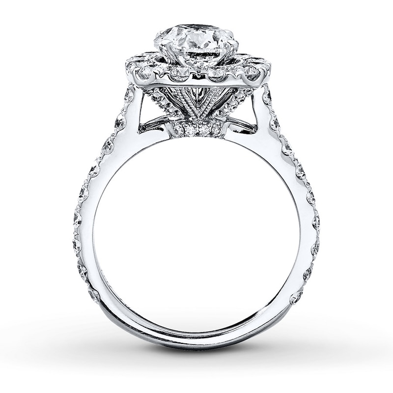 Neil Lane Engagement Ring 2-3/4 ct tw Round-cut Diamonds White Gold Plated