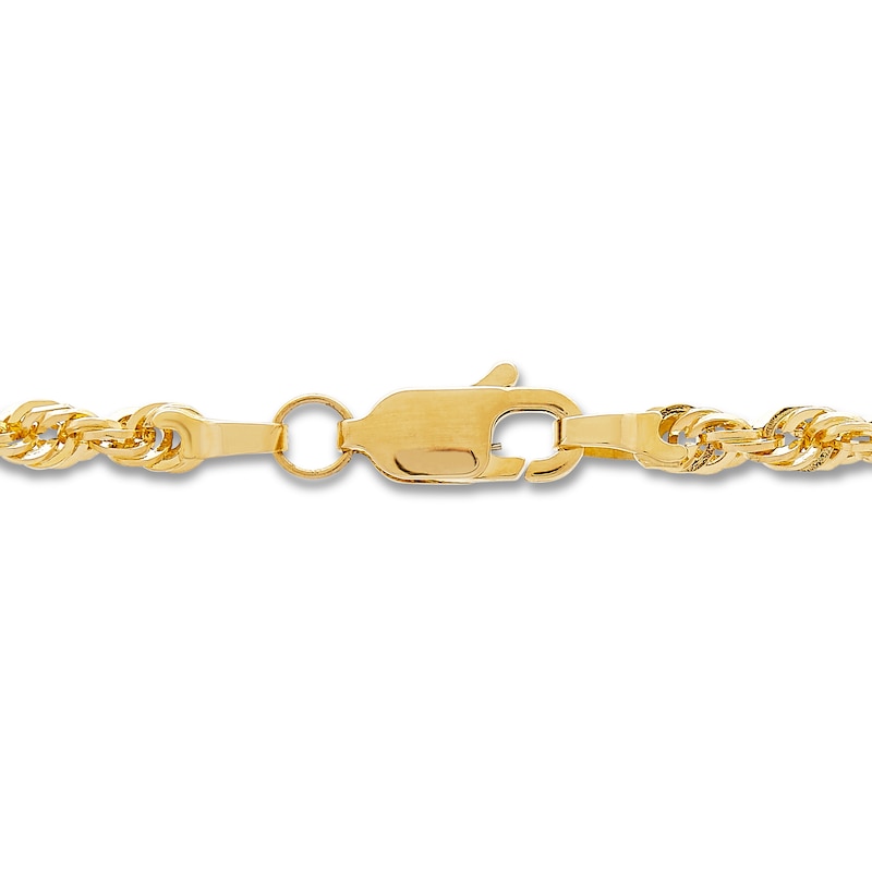 Solid Rope Chain Yellow Gold Plated 20"