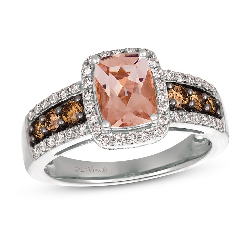 Le Vian Morganite Ring 5/8 ct tw Diamonds Vanilla Gold Plated