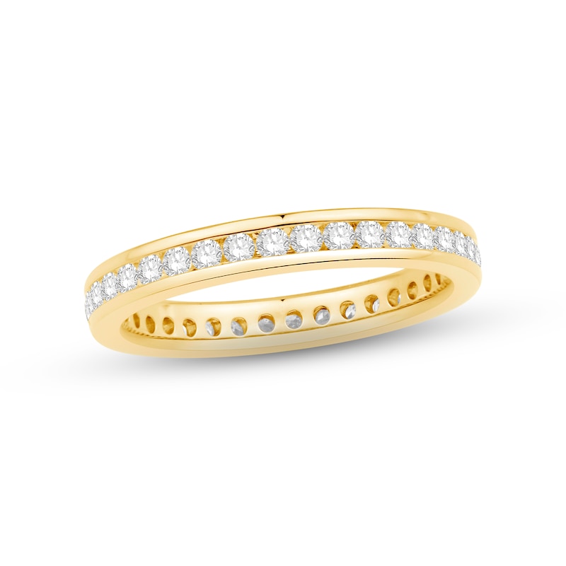 Diamond Eternity Ring 1/2 ct tw Round-cut Yellow Gold Plated