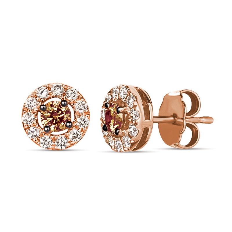 Le Vian Diamond Earrings 1/2 ct tw Strawberry Gold Plated