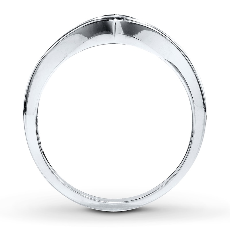 Ring 3/8 ct tw Diamonds White Gold Plated