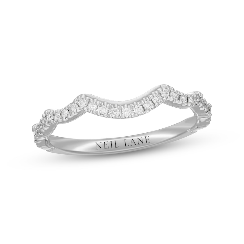 Neil Lane Diamond Wedding Band 1/4 ct tw Round-cut White Gold Plated