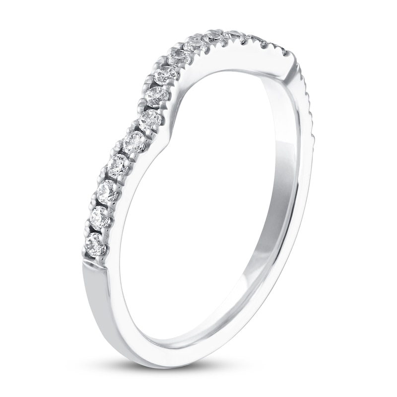 THE LEO Diamond Wedding Band 1/4 ct tw White Gold Plated