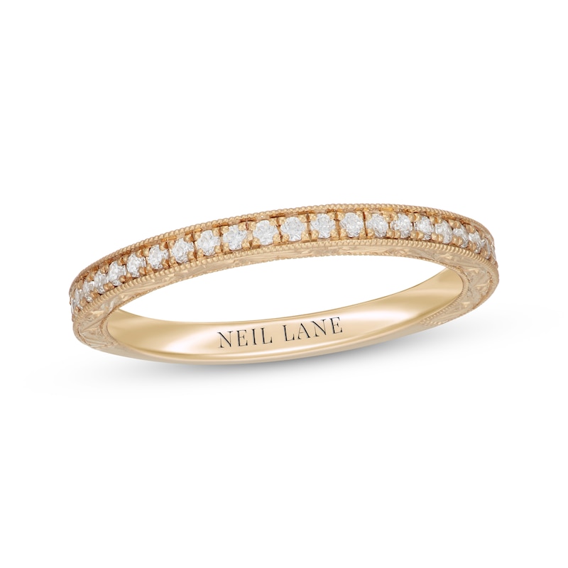 Neil Lane Diamond Wedding Band 1/4 ct tw Yellow Gold Plated
