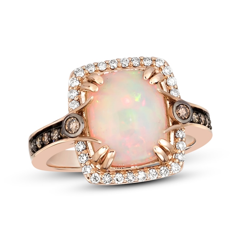 Le Vian Opal Ring 3/8 ct tw Diamonds Strawberry Gold Plated