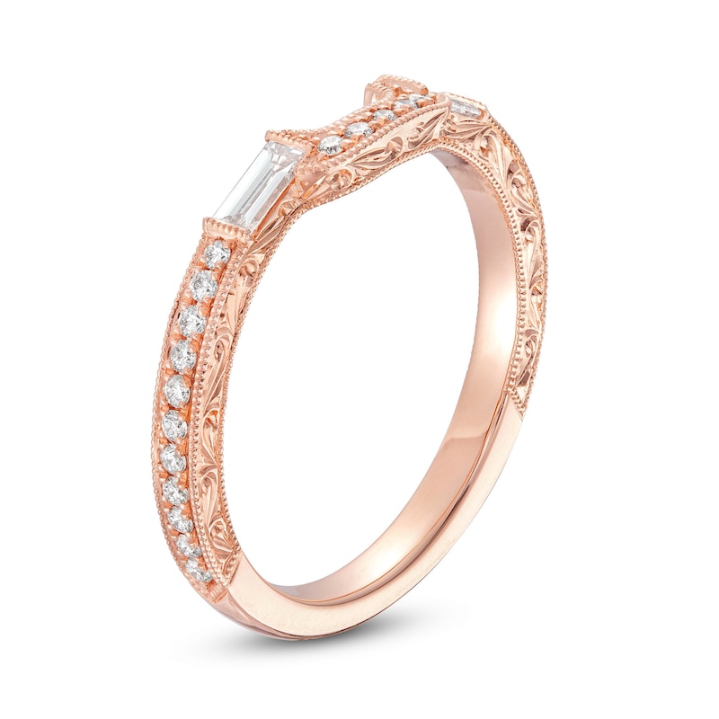 Neil Lane Diamond Wedding Band 1/3 ct tw Rose Gold Plated