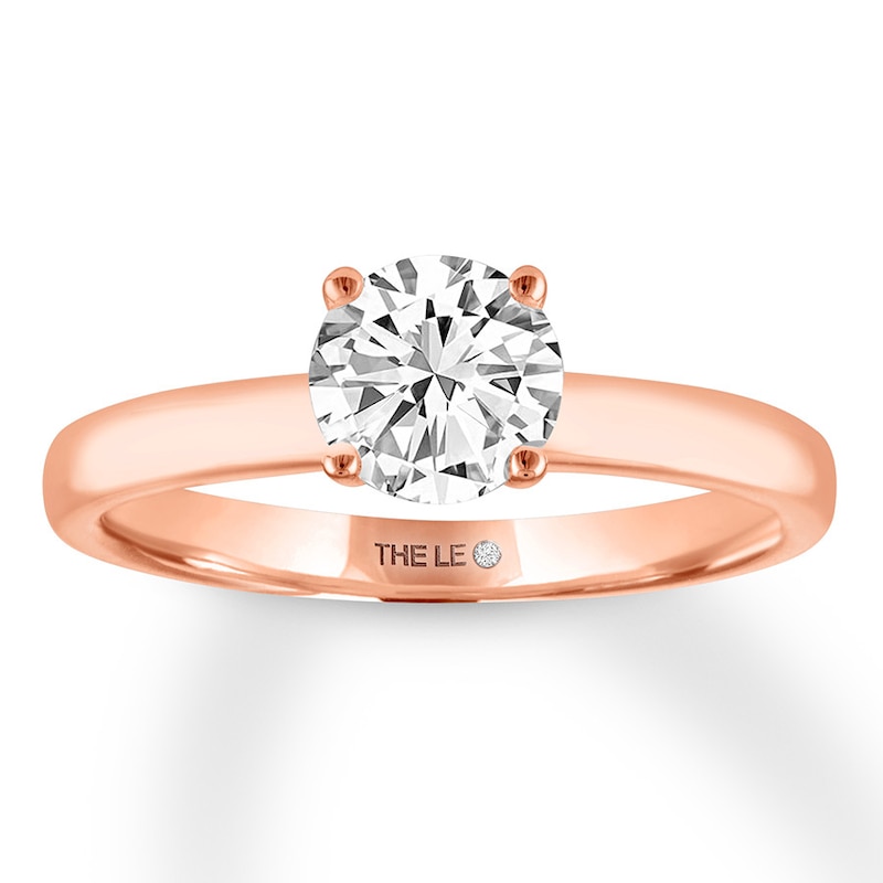 THE LEO Artisan Diamond Ring 1 ct tw Round-cut Rose Gold Plated