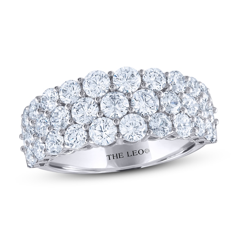 THE LEO Diamond Anniversary Ring 3 ct tw Round-Cut White Gold Plated
